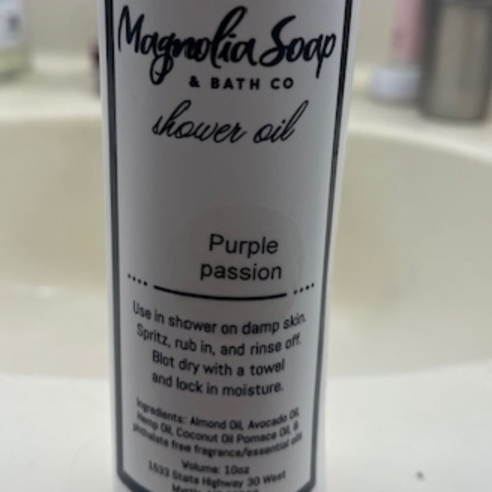 Magnolia Soap Co Purple Passion Body Oil Spray 10 oz NEW